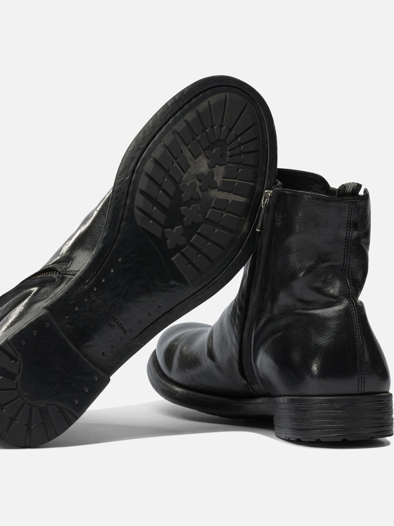 Stivaletti con zip 100% leather - 100% leather  Nero - Officine Creative Uomo | PDP | VIETTI Online Store | thumbnail_5