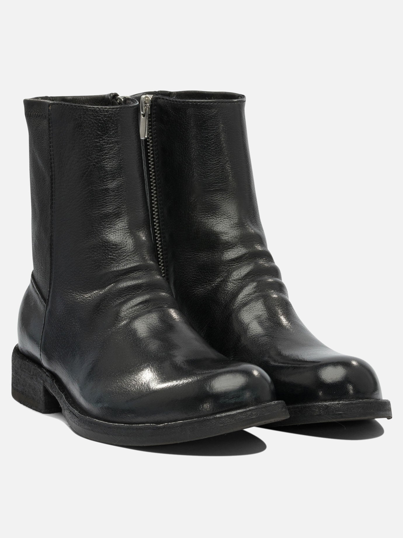 Stivaletti con zip 100% leather - 100% rubber  Nero - Officine Creative Donna | PDP | VIETTI Online Store | thumbnail_2
