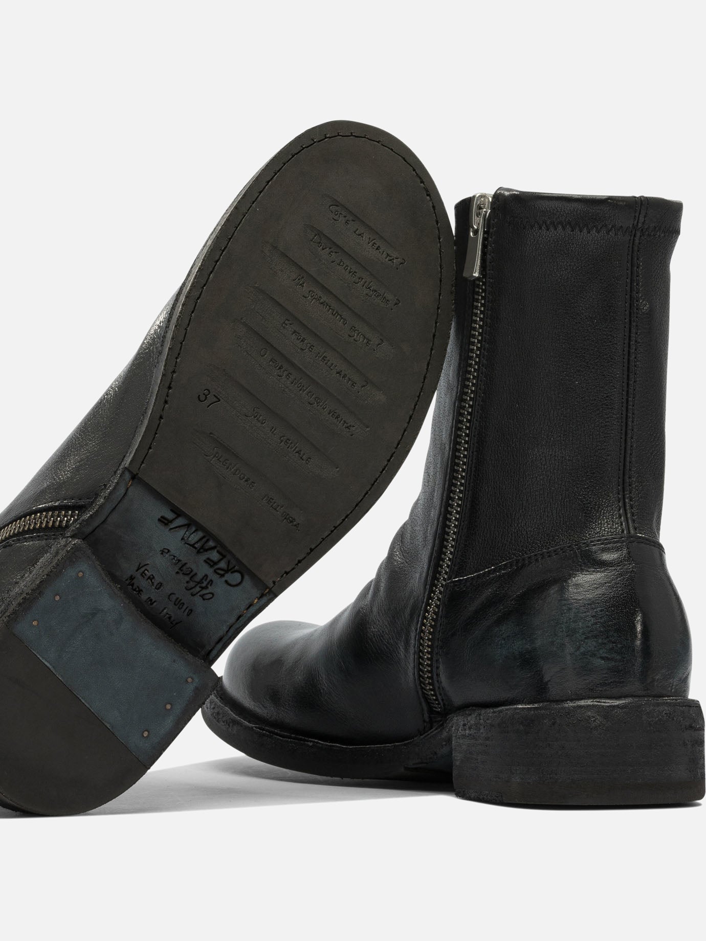 Stivaletti con zip 100% leather - 100% rubber  Nero - Officine Creative Donna | PDP | VIETTI Online Store | Zoom-Modal_5
