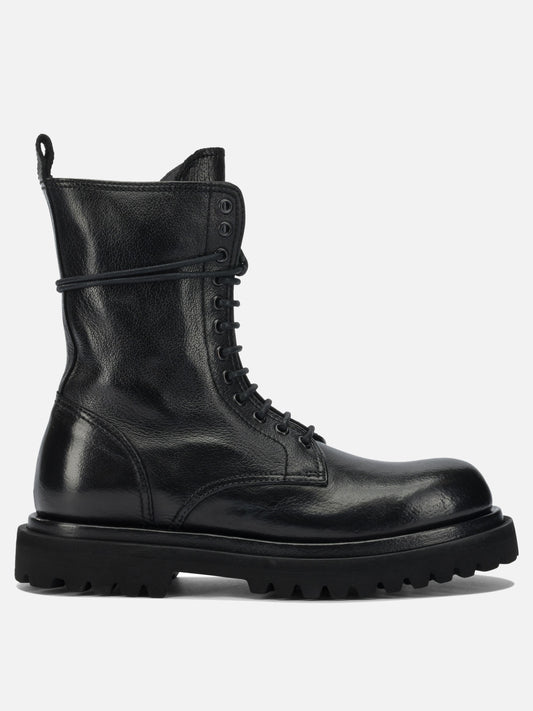 Combat boots 100% leather - 100% rubber  Black - Officine Creative Women | PDP | VIETTI Online Store 
