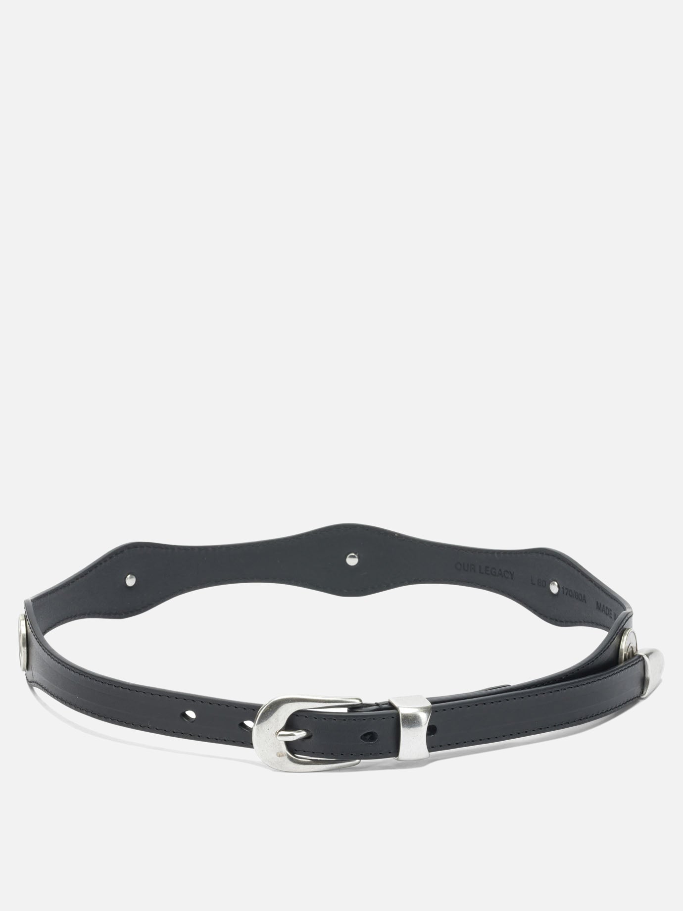 Leather belts 100% leather  Black - Our Legacy Men | PDP | VIETTI Online Store | thumbnail
