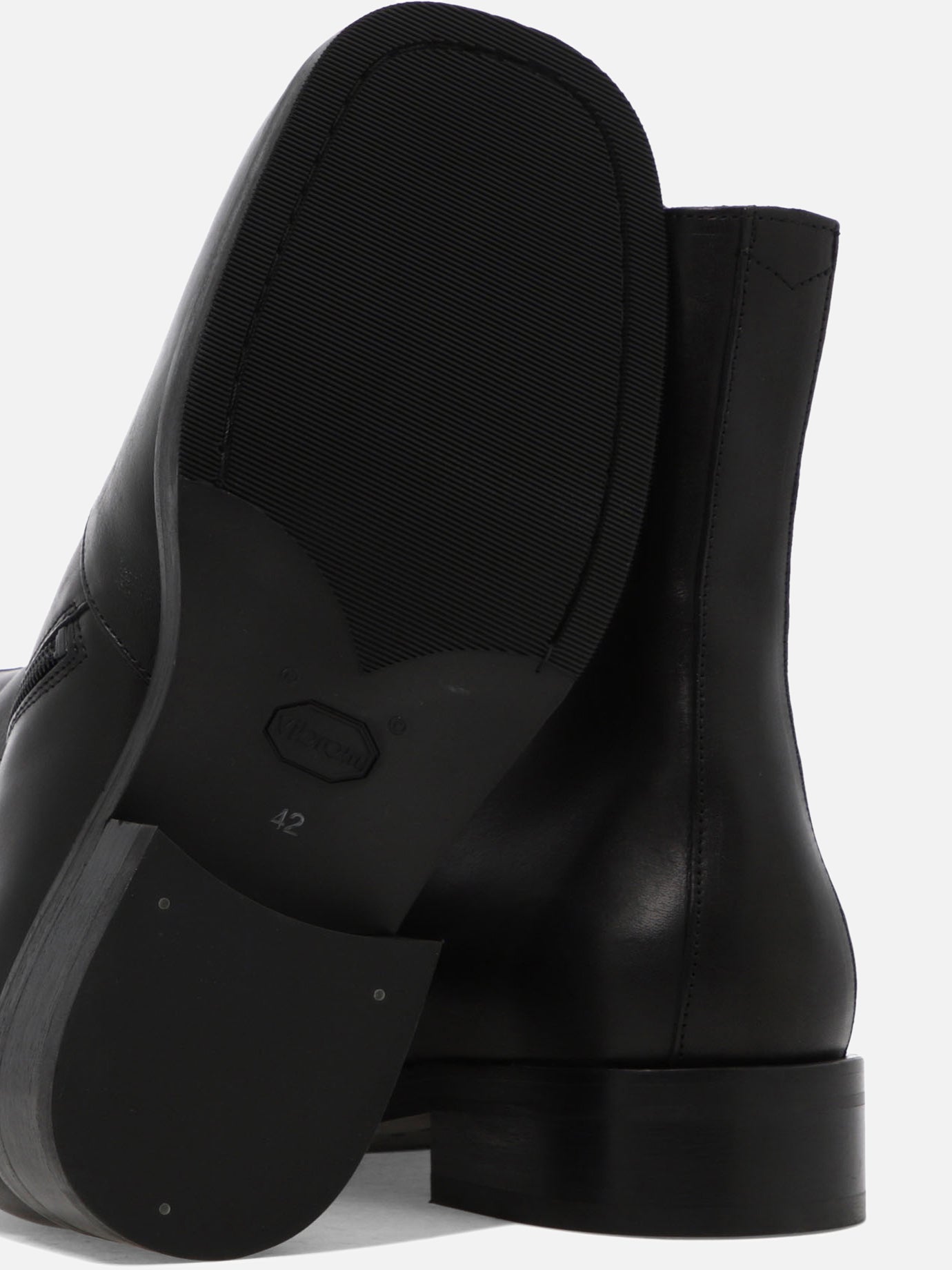 Zipped boots 100% cow leather - 70% leather 30% rubber  Black - Our Legacy Men | PDP | VIETTI Online Store | thumbnail_5