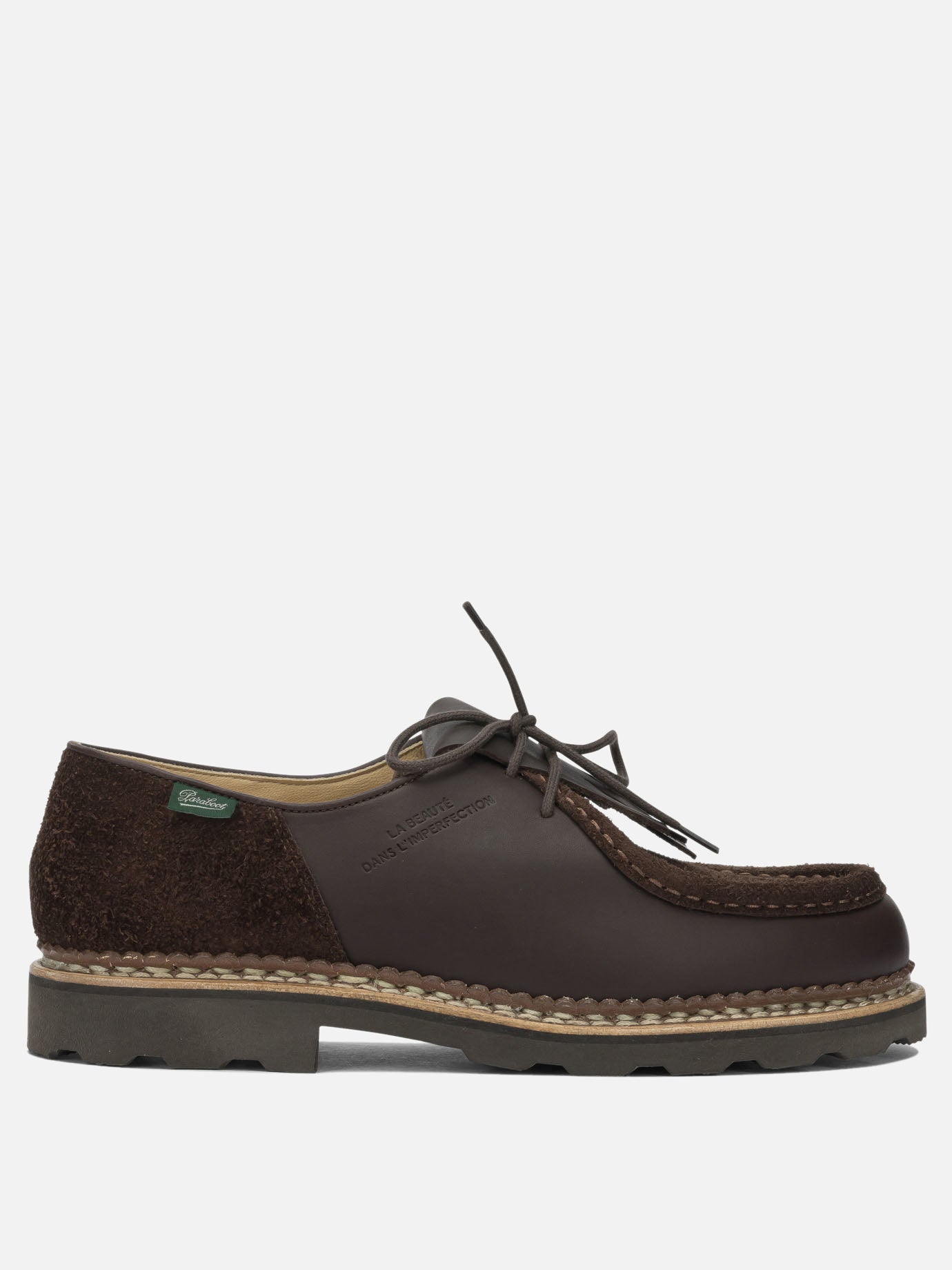 Derby 100% leather - 100% rubber  Brown - Paraboot Men | PDP | VIETTI Online Store | thumbnail