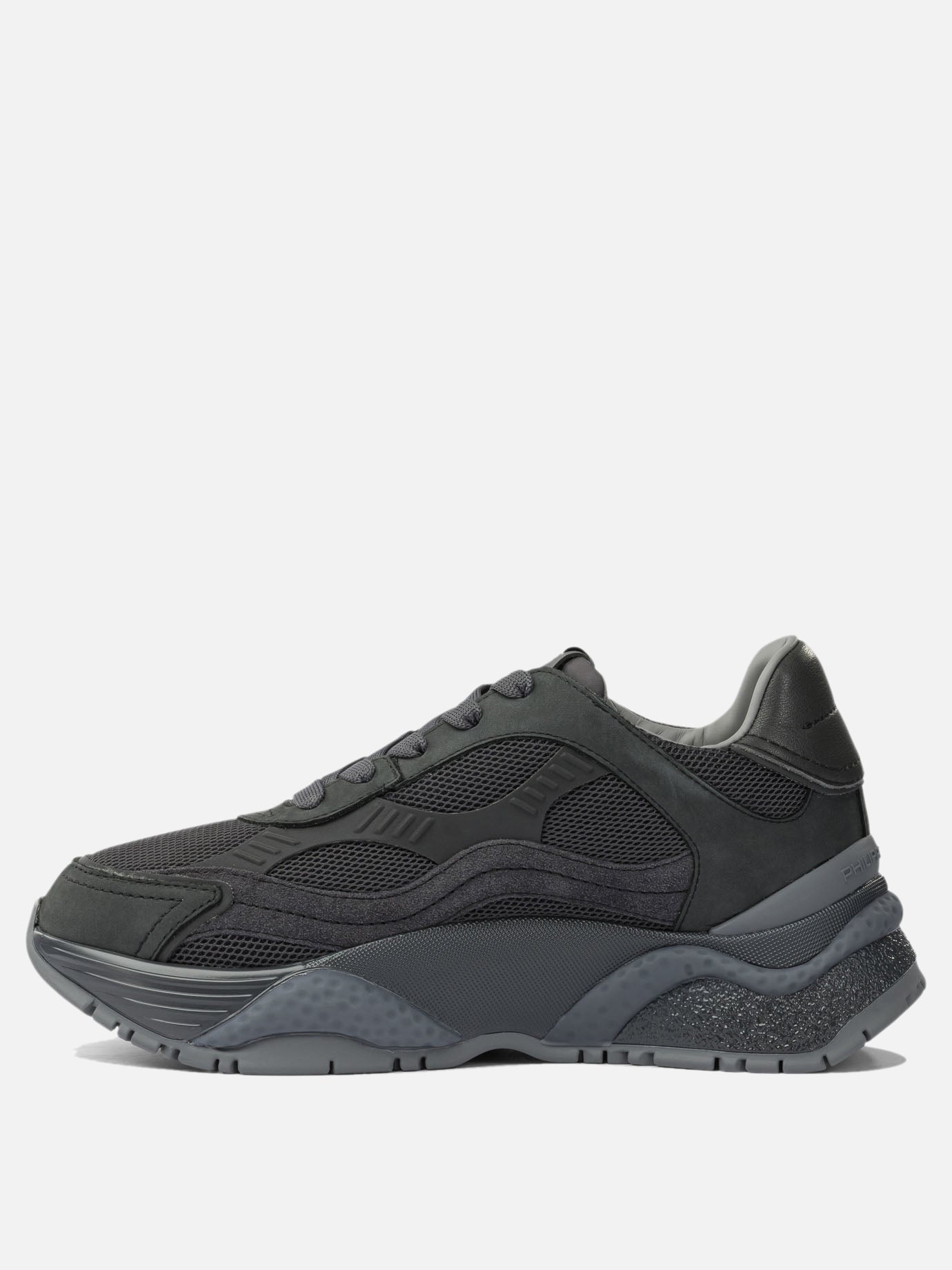 Sneaker basse 50% fabric 40% calf leather 10% goat leather - 100% rubber  Nero - Philippe Model Paris Donna | PDP | VIETTI Online Store | Zoom-Modal_3
