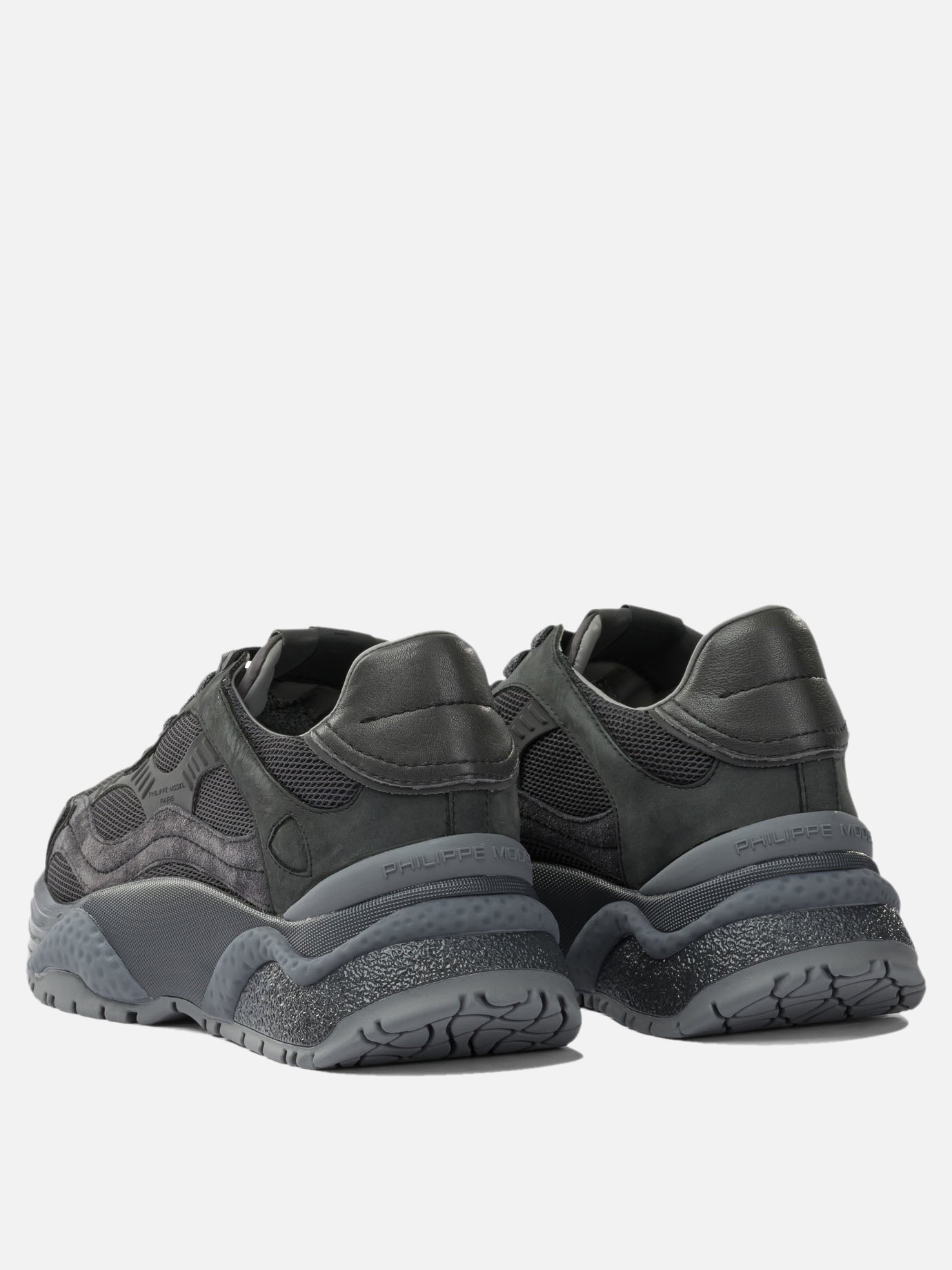 Sneaker basse 50% fabric 40% calf leather 10% goat leather - 100% rubber  Nero - Philippe Model Paris Donna | PDP | VIETTI Online Store | thumbnail_4