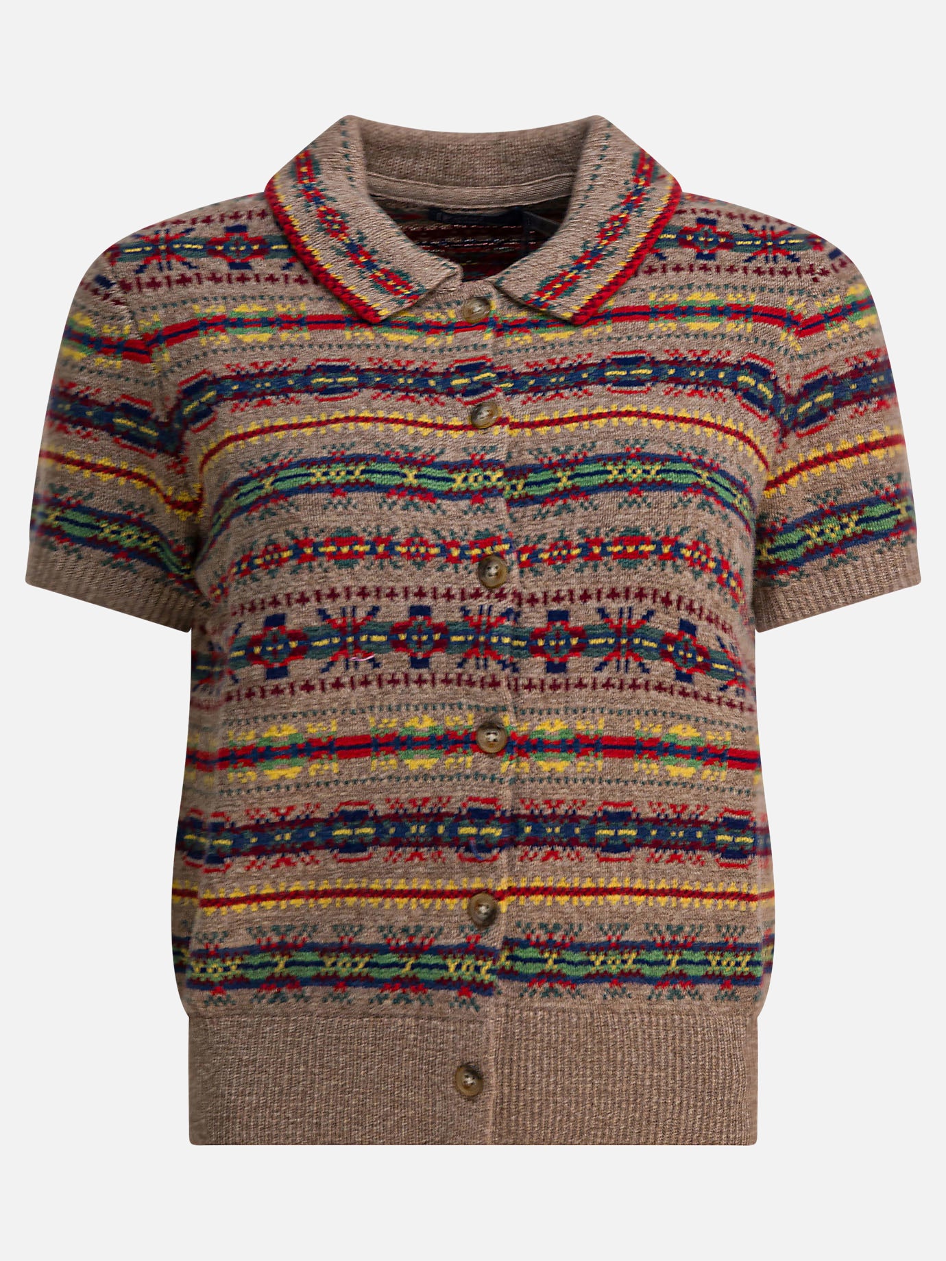 100% cashmere Print  Beige - Polo Ralph Lauren Women | PDP | VIETTI Online Store | thumbnail