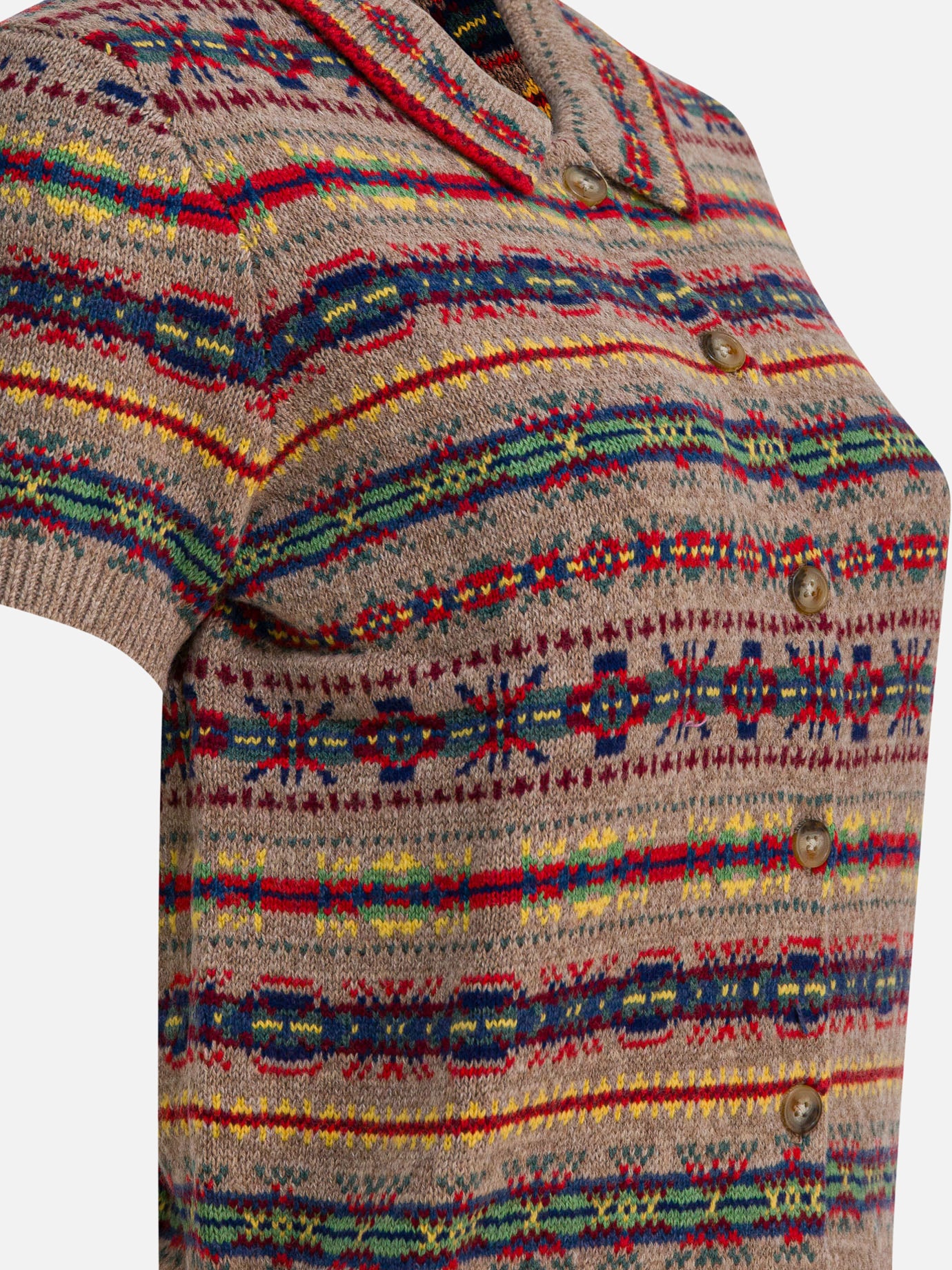 100% cashmere Print  Beige - Polo Ralph Lauren Women | PDP | VIETTI Online Store | thumbnail_4