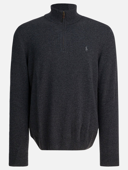 Maglioni con mezza zip Logo  Grigio - Polo Ralph Lauren Uomo | VIETTI Online Store 
