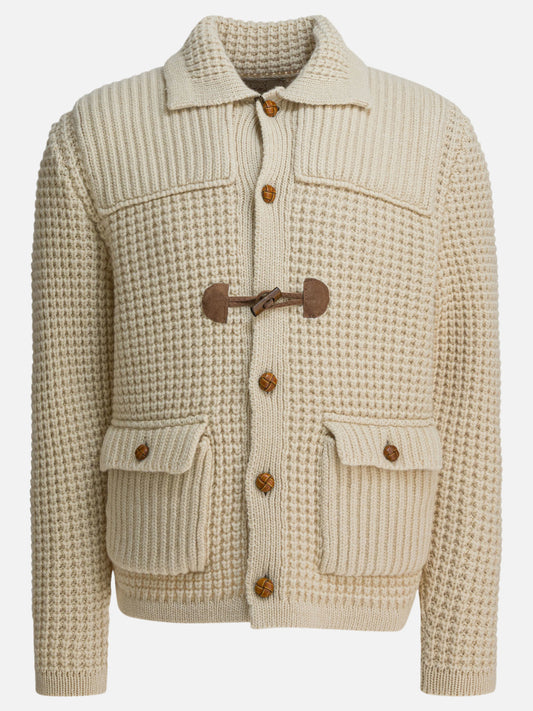 Cardigan Textured knit  Beige - Rakkì Uomo | PDP | VIETTI Online Store 
