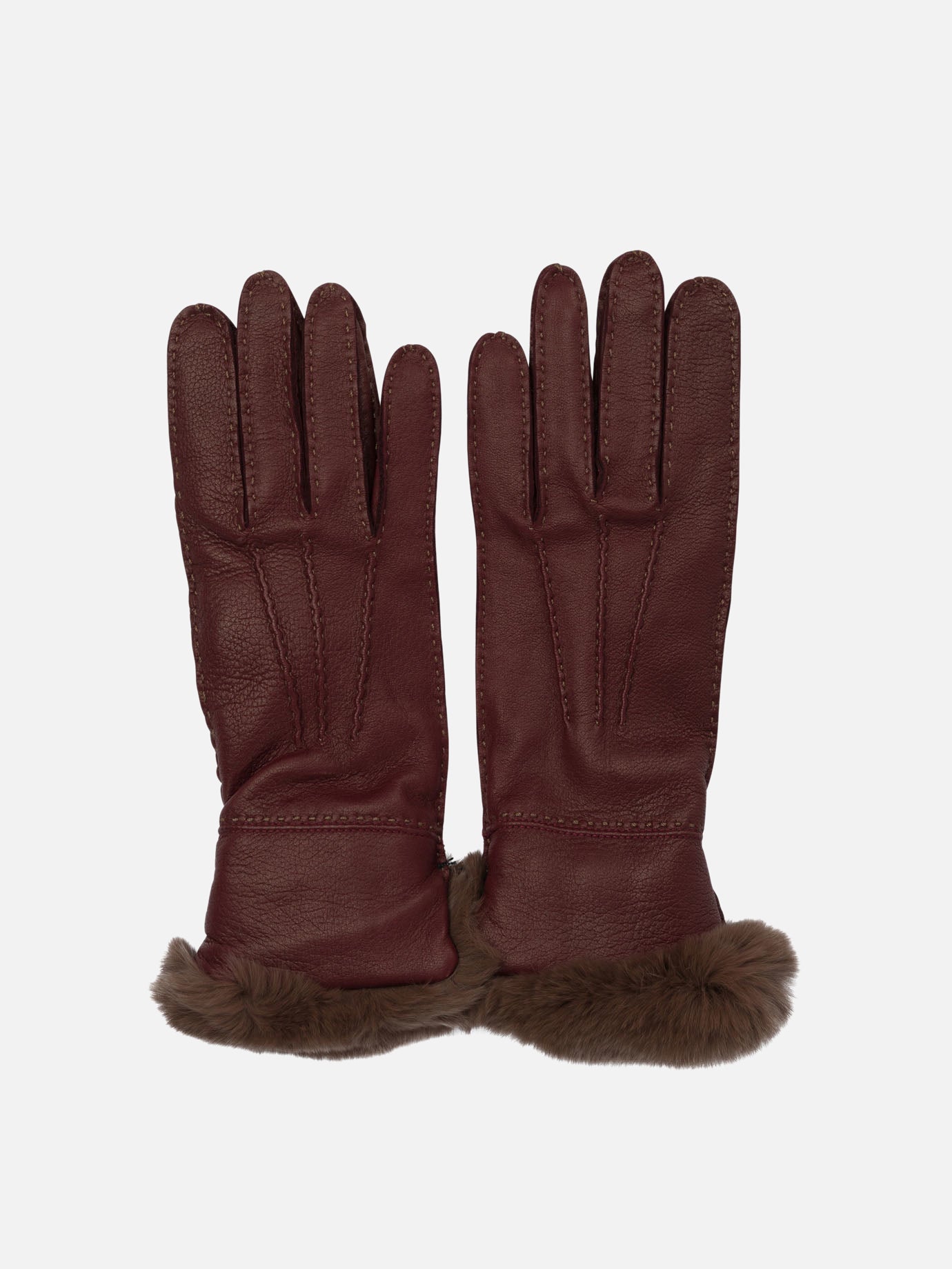 Guanti casual 100% leather  Bordeaux - Restelli Donna | PDP | VIETTI Online Store | thumbnail