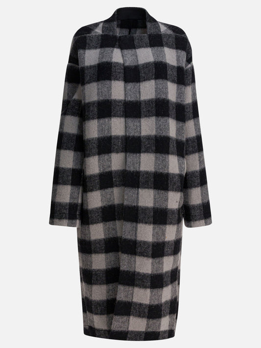 Cappotti lunghi Check  Nero - Rick Owens Donna | PDP | VIETTI Online Store 
