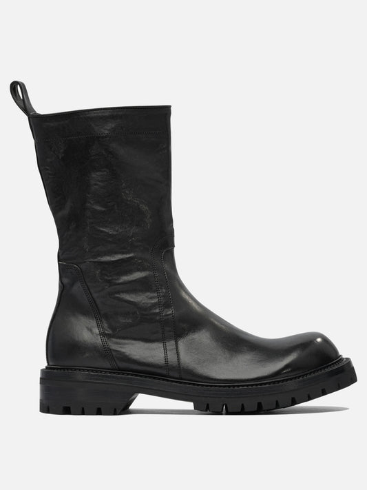 Stivaletti con zip 100% leather - 100% rubber  Nero - Rick Owens Uomo | PLP | VIETTI Online Store 
