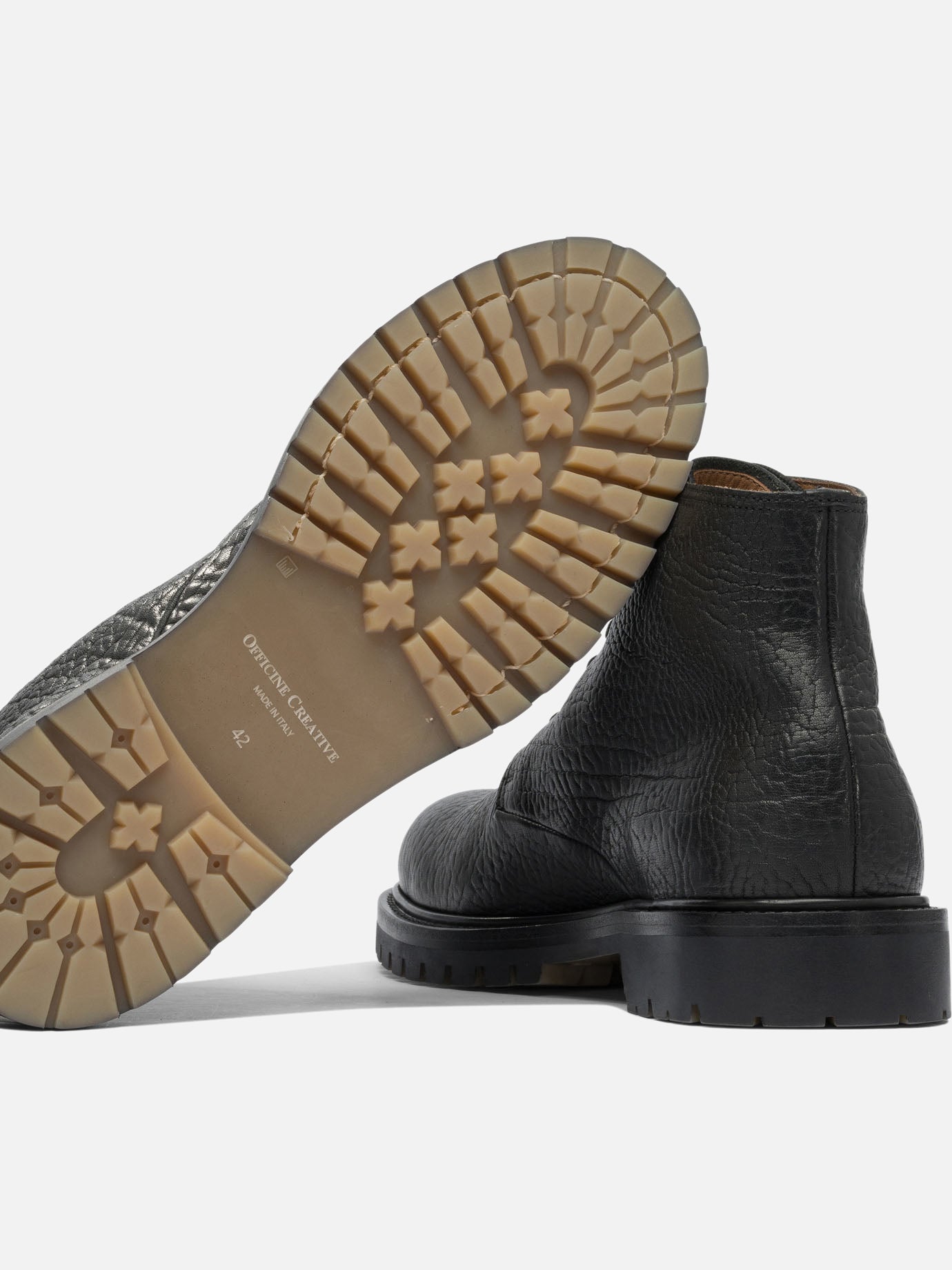 Lace-up boots 100% leather - 100% rubber  Black - Officine Creative Men | PDP | VIETTI Online Store | thumbnail_5