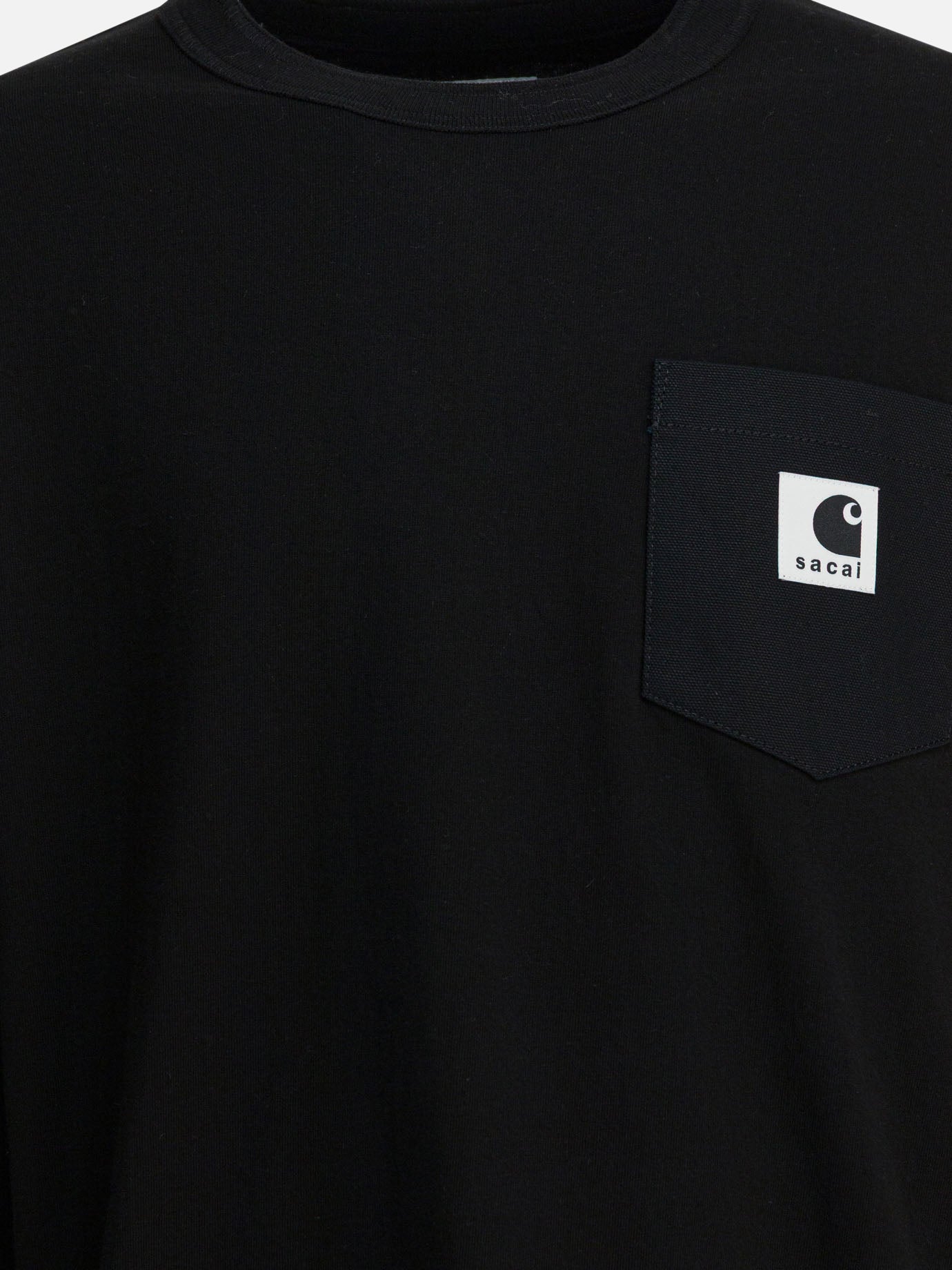 Crewneck t-shirts Logo  Black - Sacai Men | PDP | VIETTI Online Store | thumbnail_3