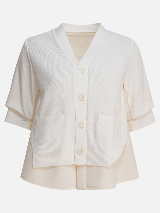 Sacai Maglione scollo a V 17107589_1 White 1