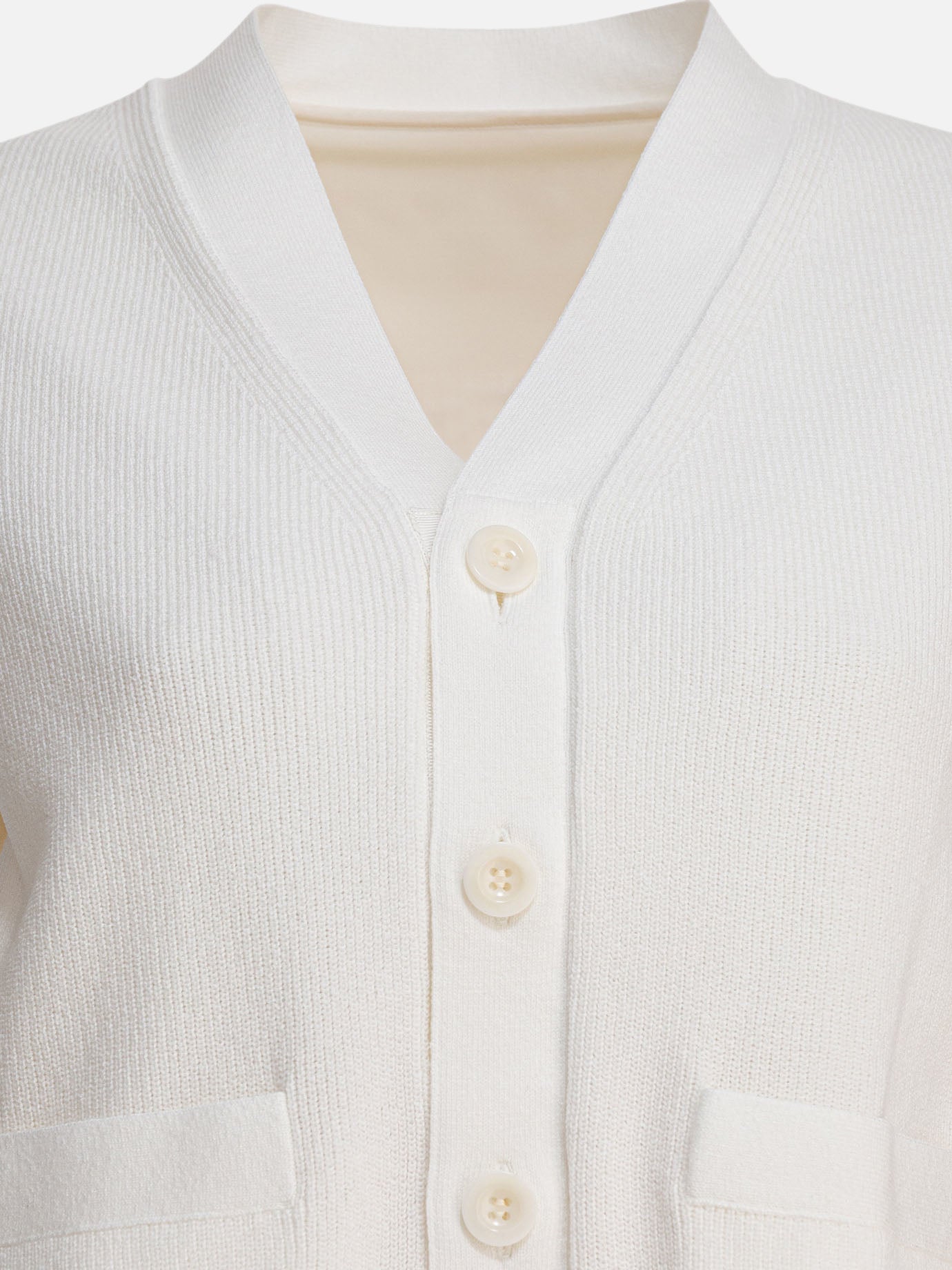 Sacai Maglione scollo a V 17107589_1 White thumbnail_3