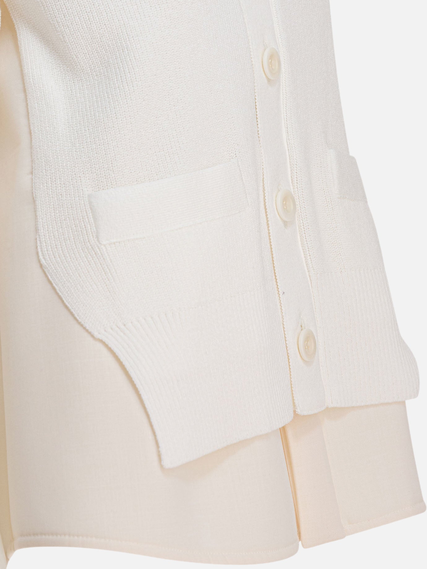 Sacai Maglione scollo a V 17107589_1 White thumbnail_4