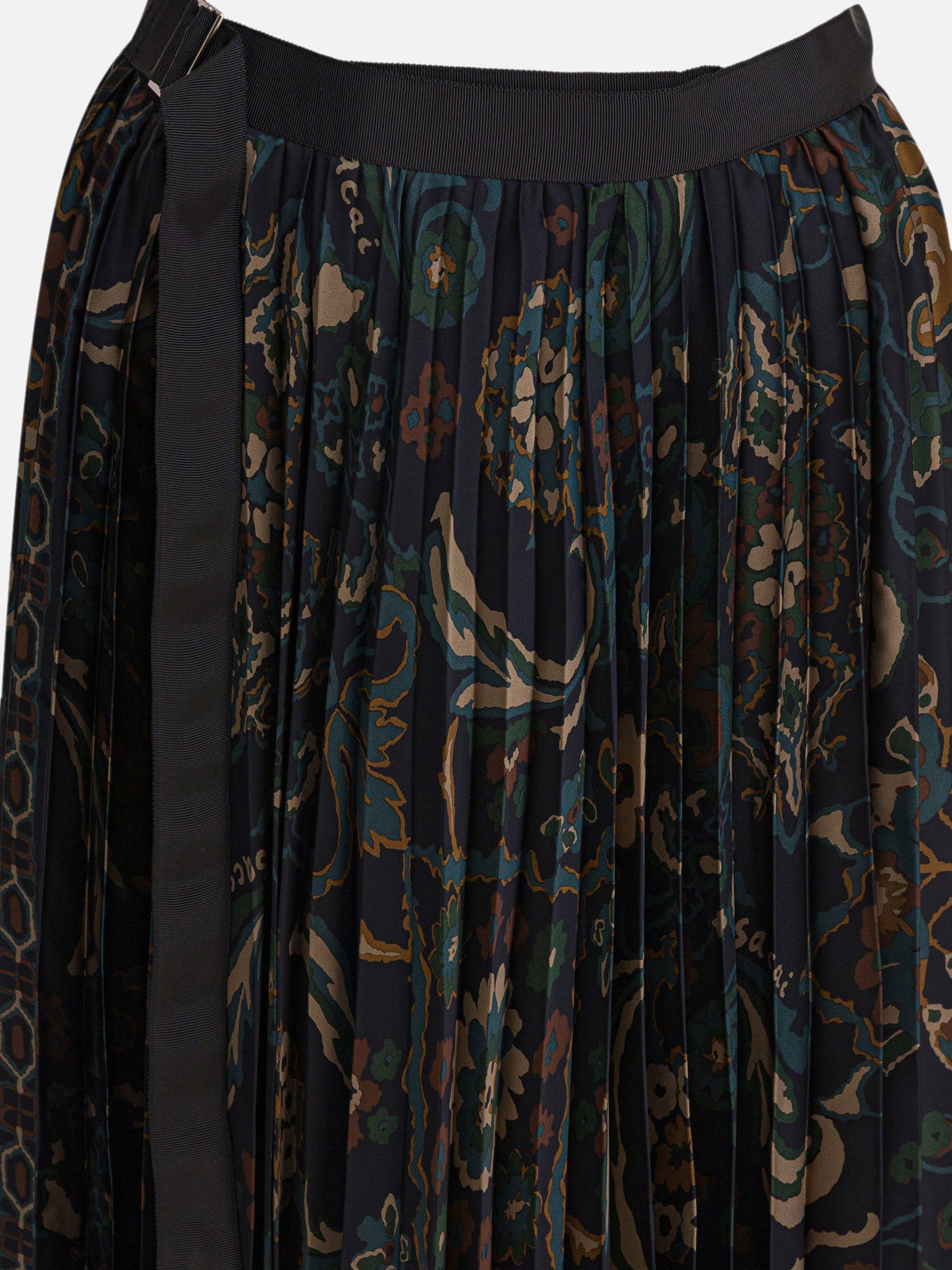 Sacai Floral print skirt Blue