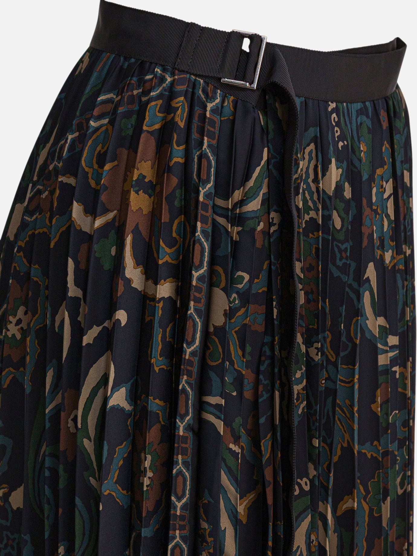 Sacai Floral print skirt Blue