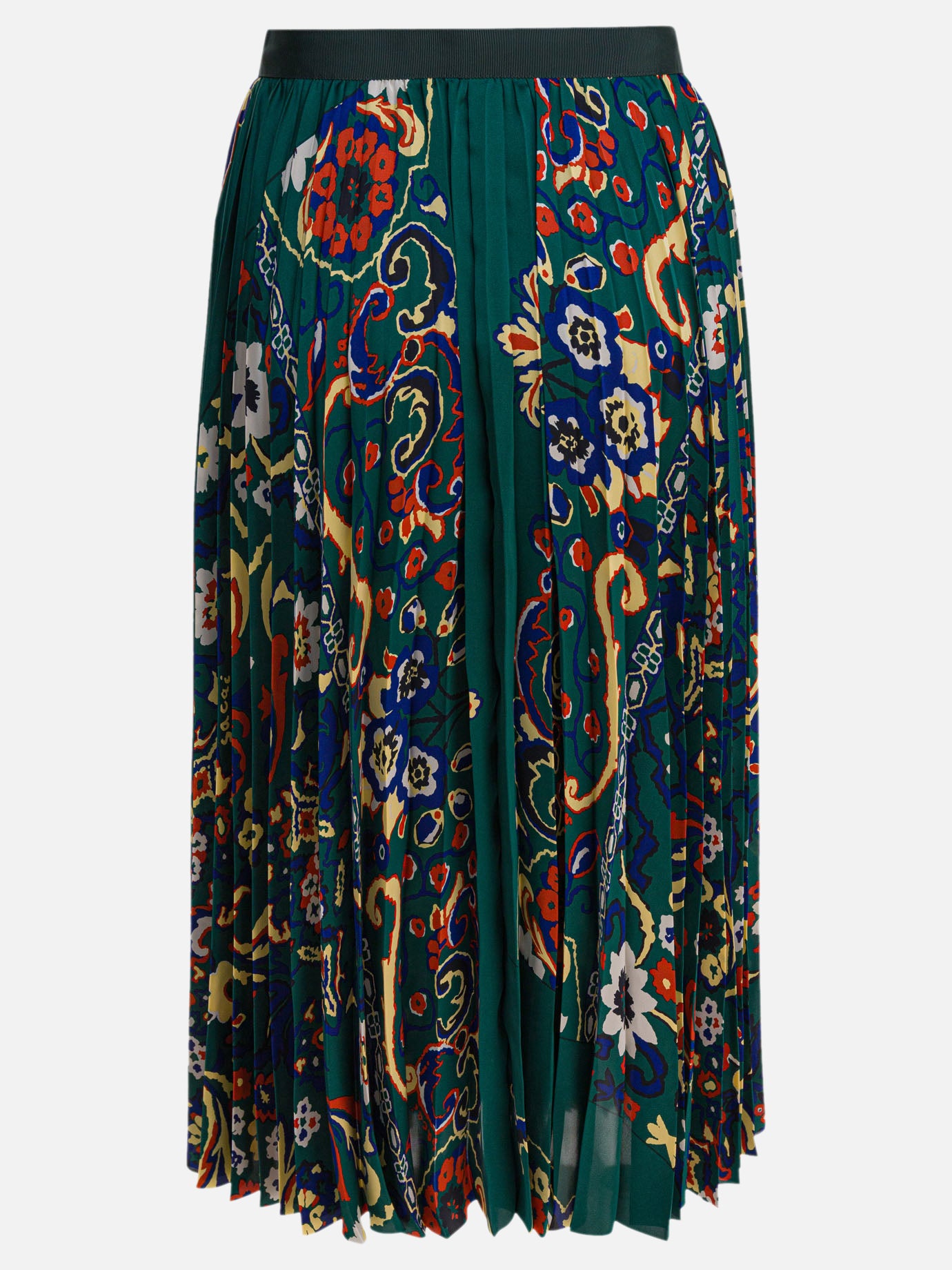 Sacai Floral print skirt Green