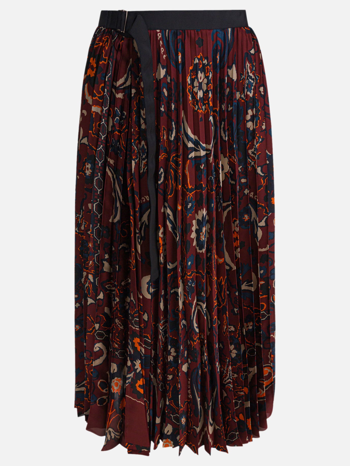 Sacai Gonna con stampa floreale 16802352_2 Bordeaux thumbnail_1
