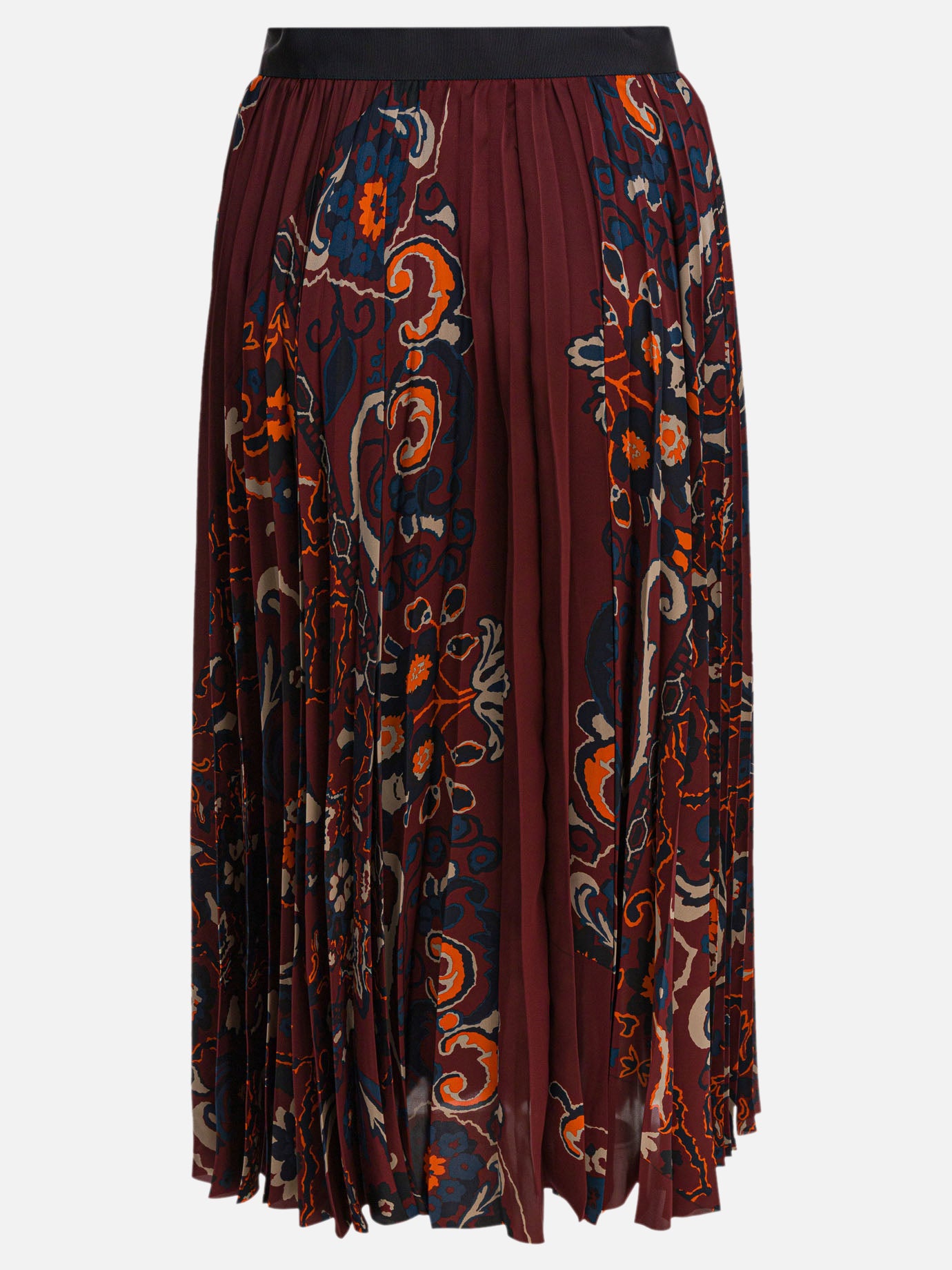 Sacai Gonna con stampa floreale 16802352_2 Bordeaux thumbnail_2