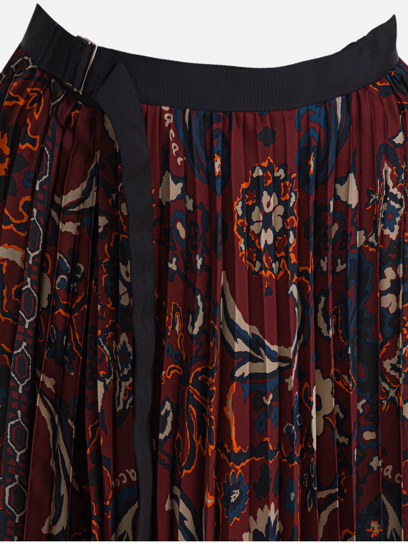 Sacai Gonna con stampa floreale 16802352_2 Bordeaux thumbnail_3