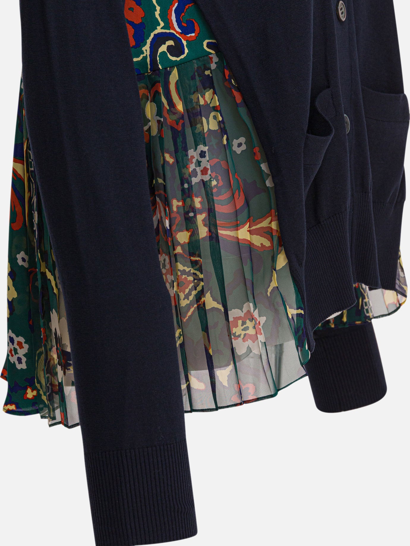 Sacai Cardigan con stampa floreale 12637320_2 Blue thumbnail_4