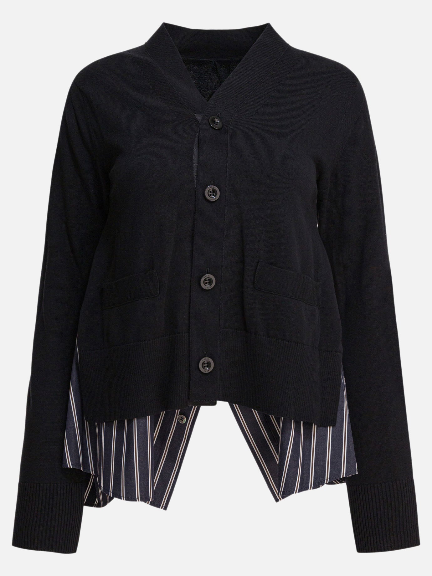 Sacai Cardigan in cotone 12877611_1 Black thumbnail_1