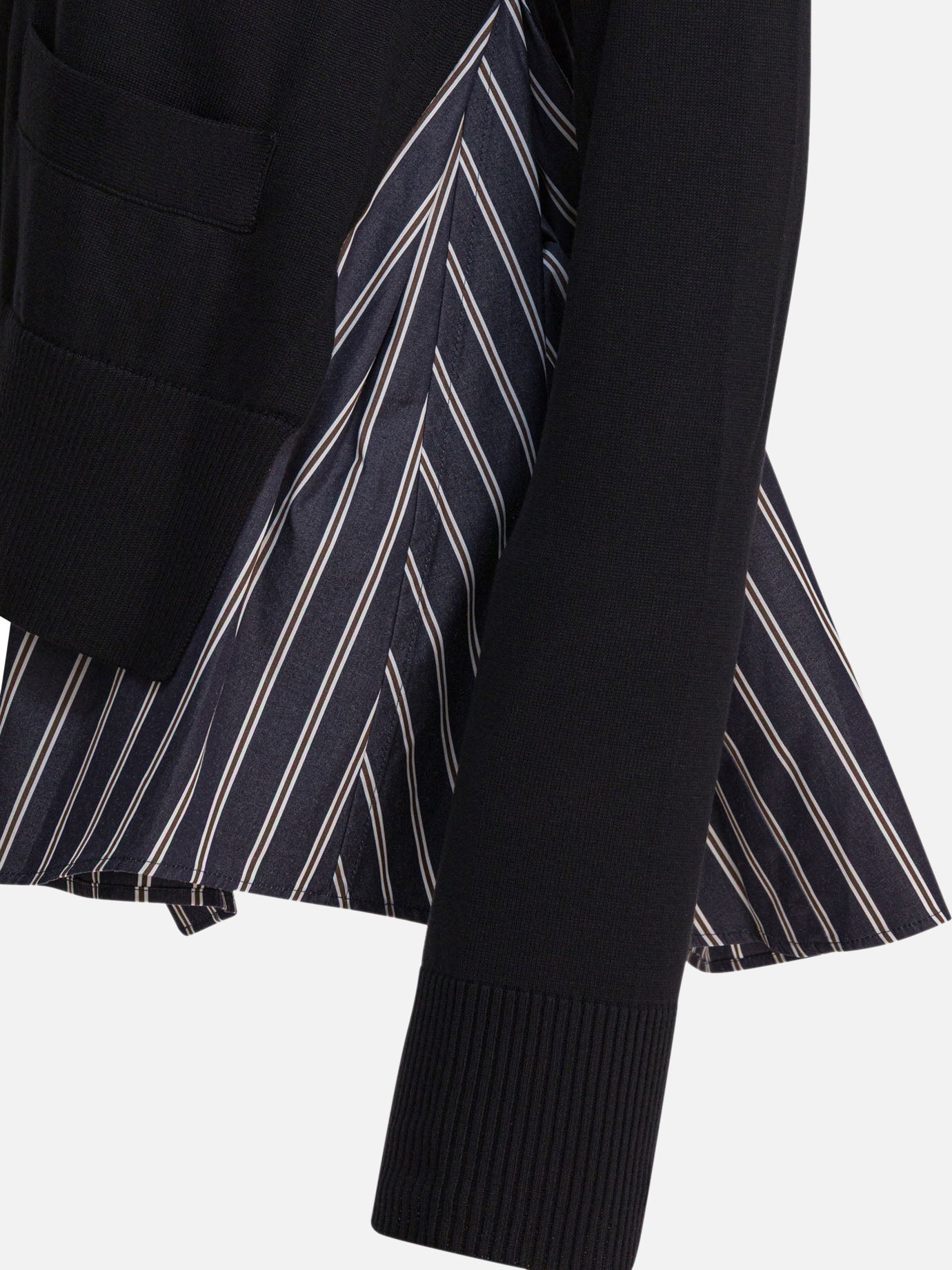 Sacai Cardigan in cotone 12877611_1 Black thumbnail_4