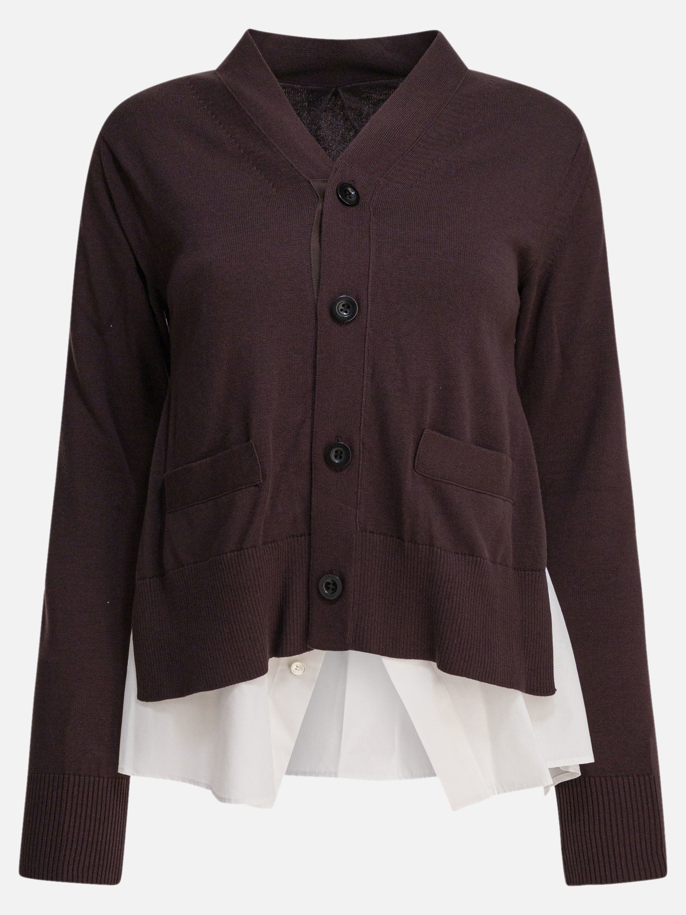 Sacai Cotton cardigan Brown
