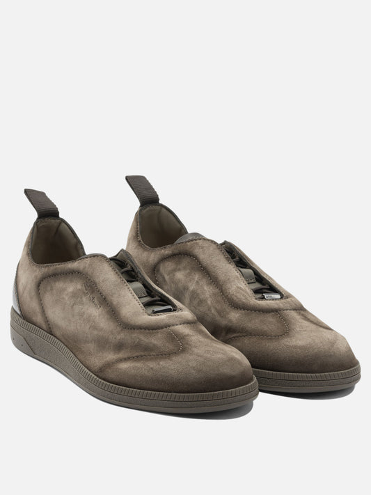 Sneaker basse 100% leather - 100% rubber  Beige - Santoni Uomo | PLP | VIETTI Online Store | 2
