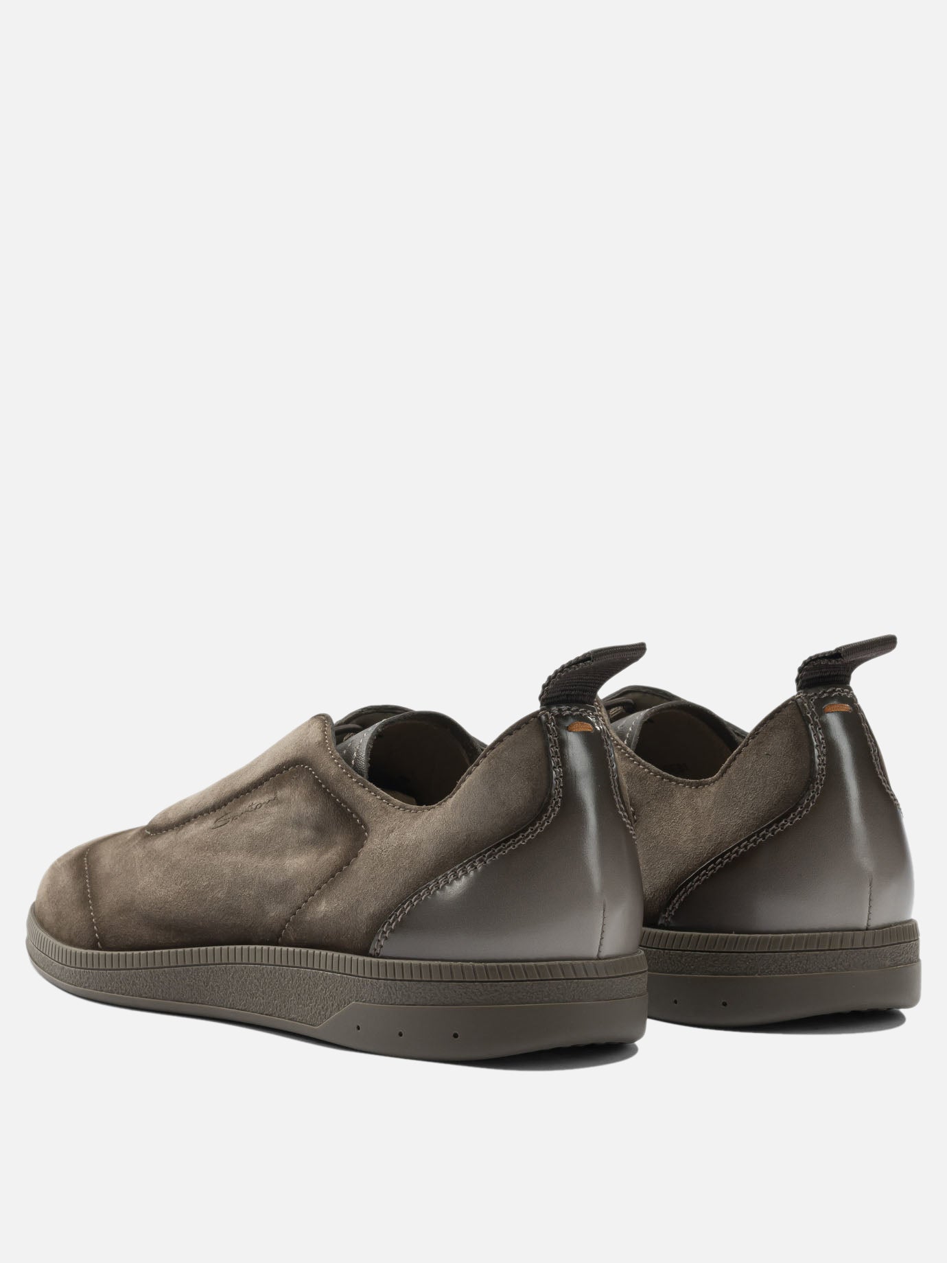 Sneaker basse 100% leather - 100% rubber  Beige - Santoni Uomo | PDP | VIETTI Online Store | thumbnail_4