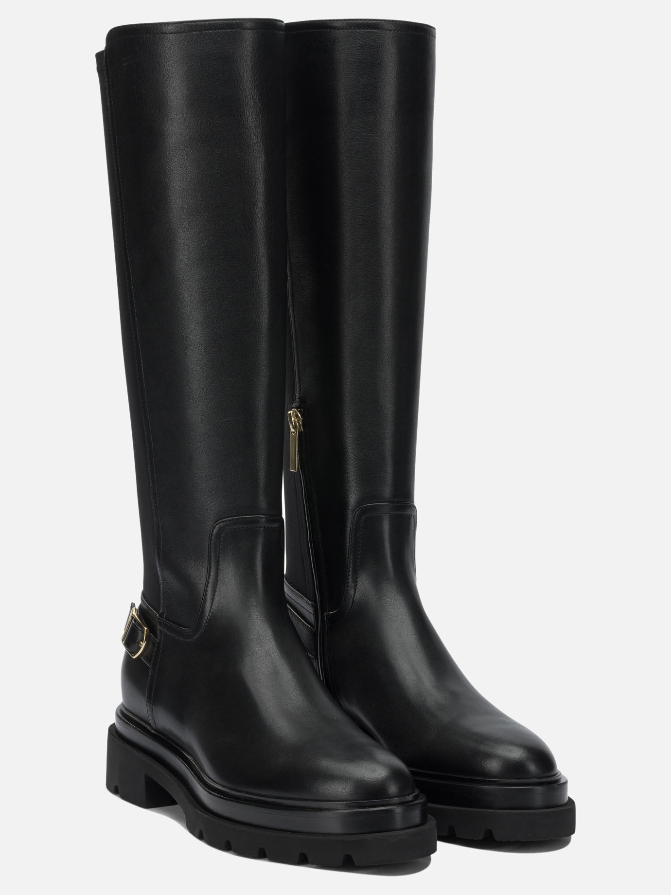 Knee-high 100% leather - 100% rubber  Black - Santoni Women | PDP | VIETTI Online Store | Zoom-Modal_2
