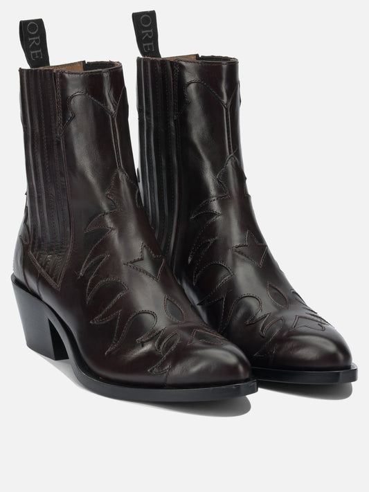 Pull-on boots 100% leather - 95% leather - 5% rubber  Bordeaux - Sartore Women | PDP | VIETTI Online Store | 2
