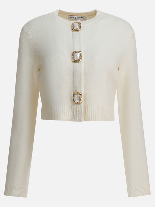 Cardigans Embellished  White - Self-portrait Women | PDP | VIETTI Online Store 
