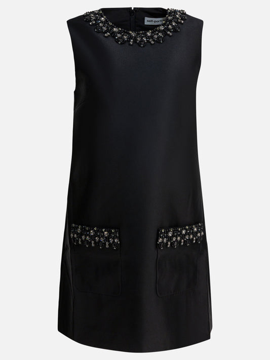Mini dresses Embroidered  Black - Self-portrait Women | PLP | VIETTI Online Store 
