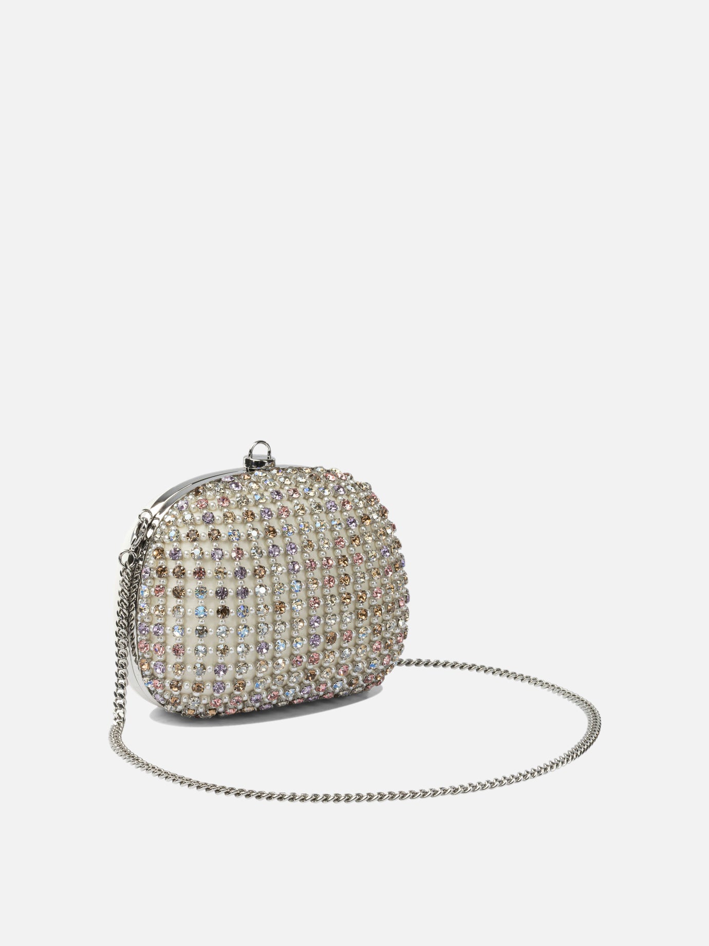 Minaudiere 100% cow leather  Argento - Self-portrait Donna | PDP | VIETTI Online Store | Zoom-Modal_2
