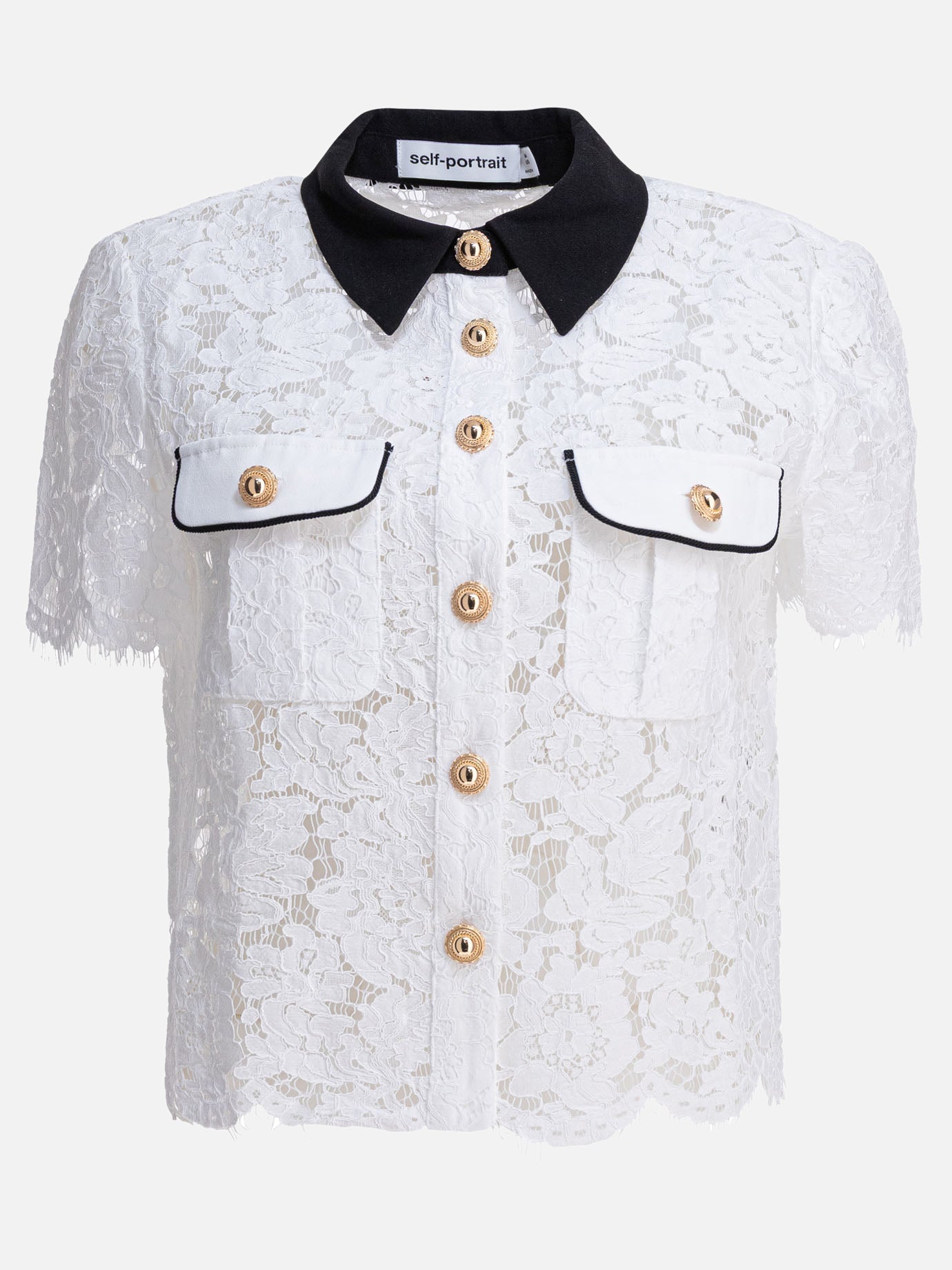 Camicie casual Solid colour  Bianco - Self-portrait Donna | PDP | VIETTI Online Store | Zoom-Modal
