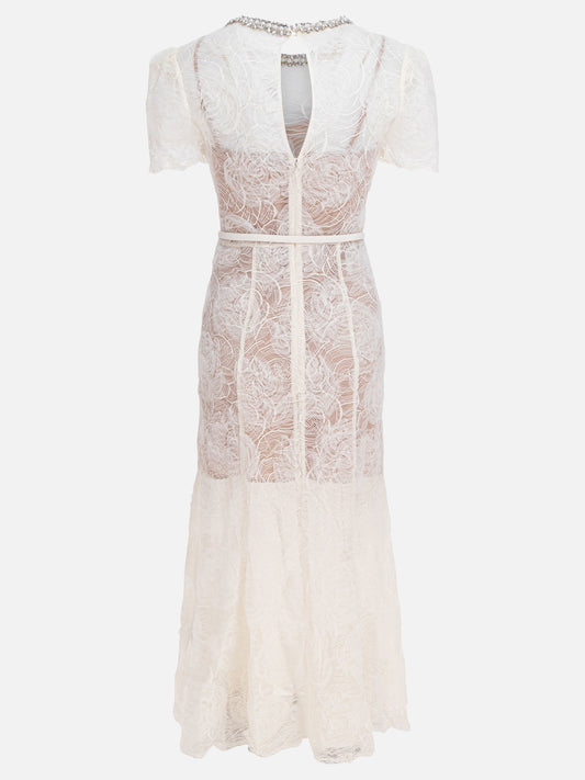 Midi dresses Solid colour  Beige - Self-portrait Women | PDP | VIETTI Online Store | 2
