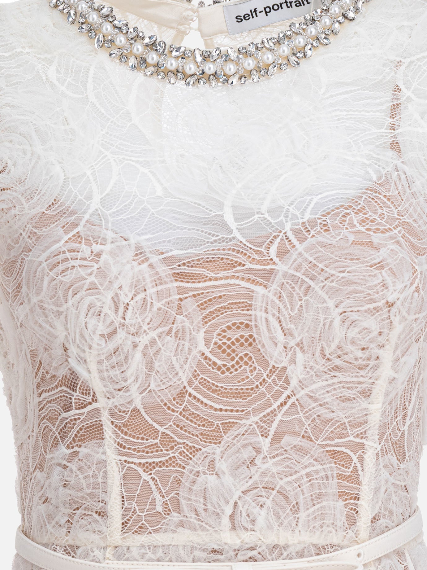 Midi dresses Solid colour  Beige - Self-portrait Women | PDP | VIETTI Online Store | Zoom-Modal_3
