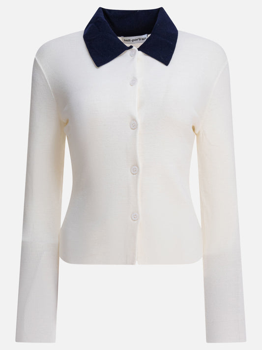 Cardigans Solid colour  Beige - Self-portrait Women | PDP | VIETTI Online Store 
