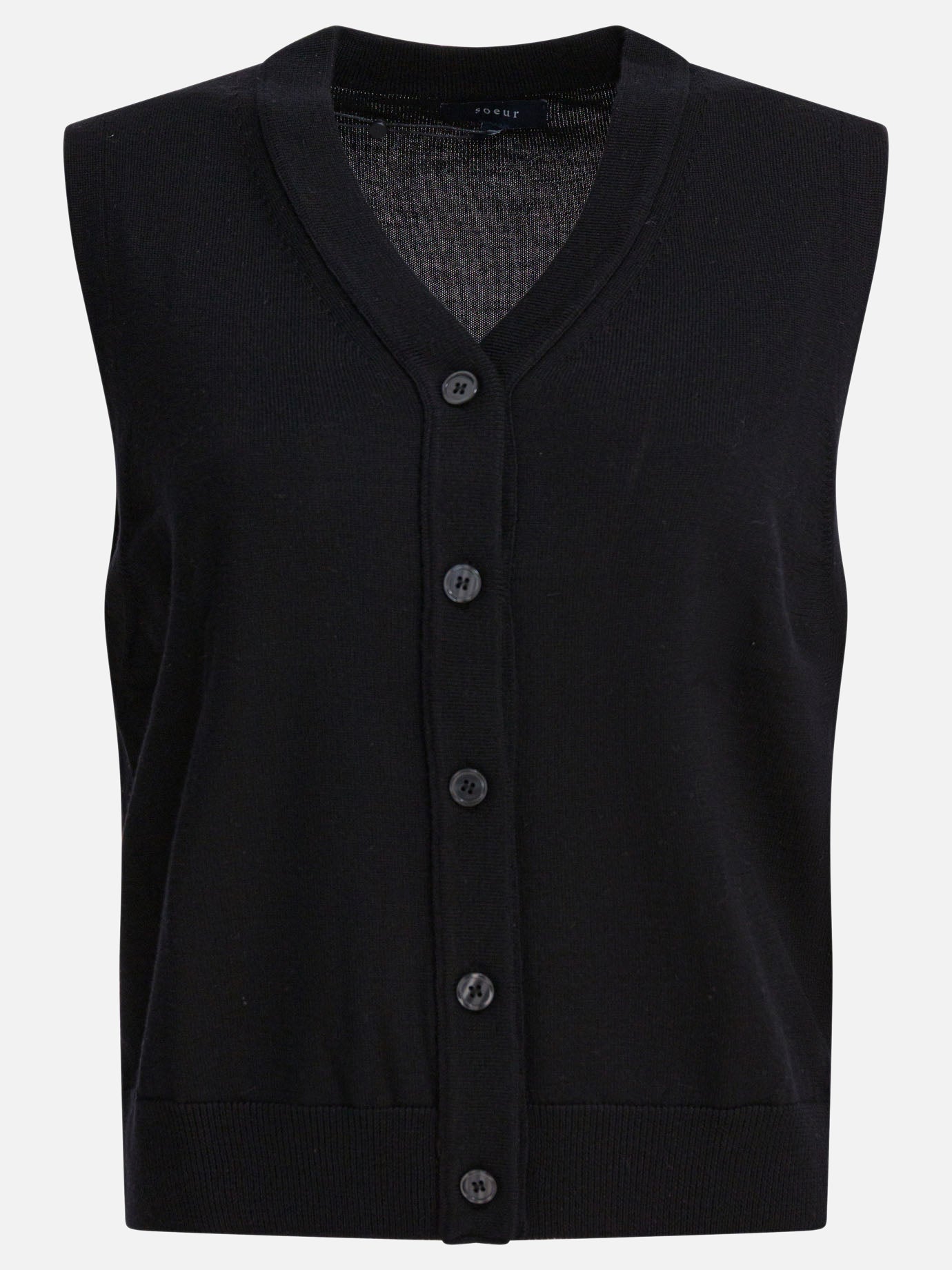 Cardigan Solid colour  Nero - Soeur Donna | PDP | VIETTI Online Store | thumbnail