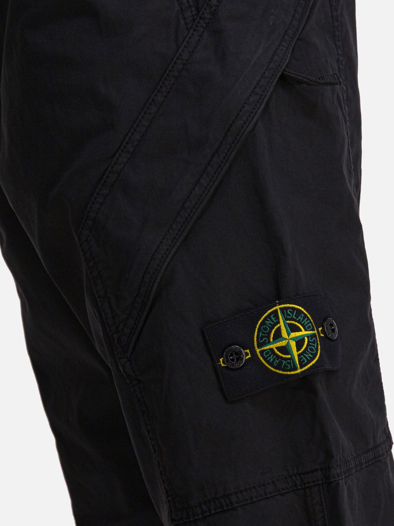 Pantaloni cargo & parachute Logo  Nero - Stone Island Uomo | PDP | VIETTI Online Store | thumbnail_3