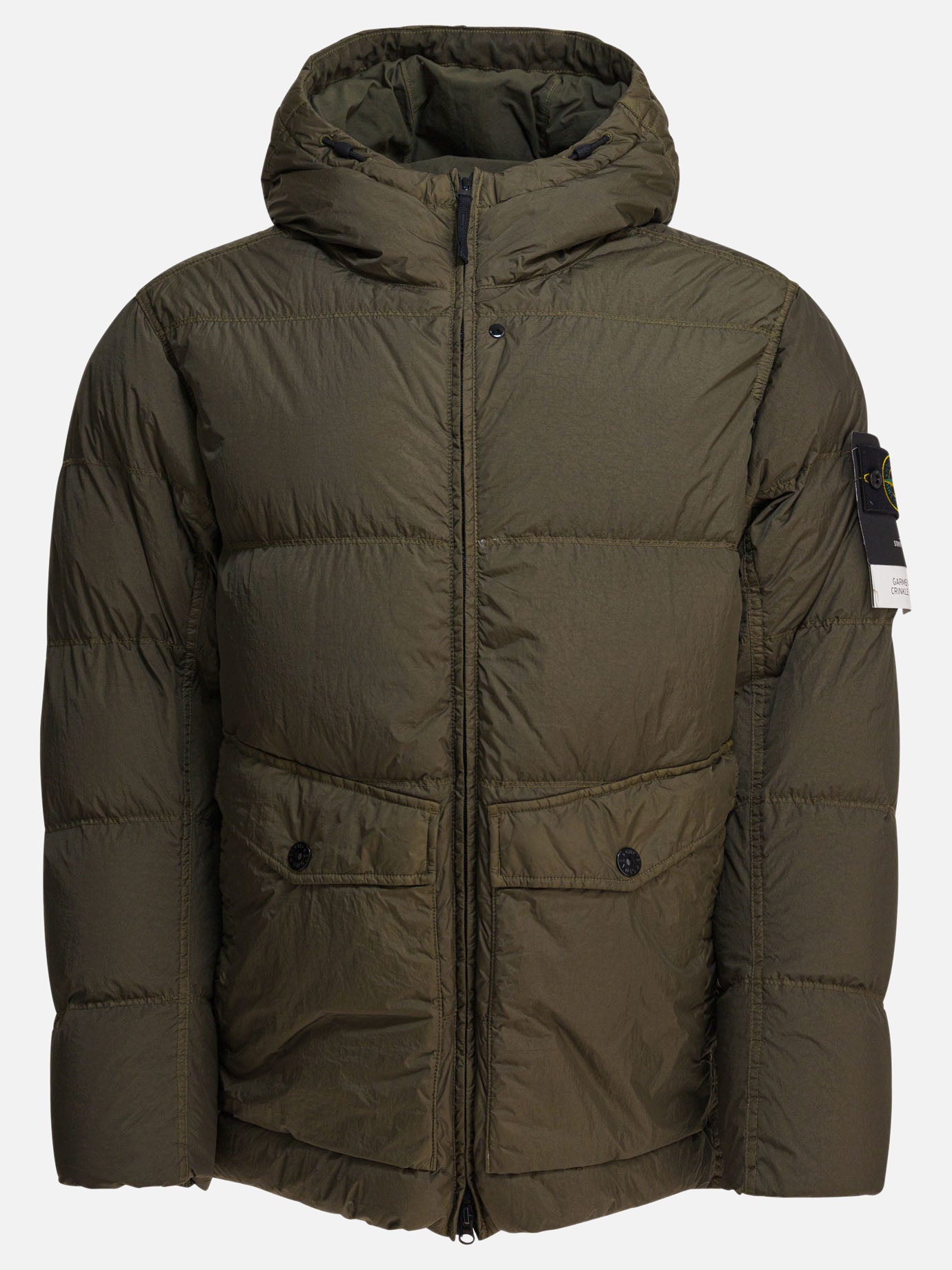 Piumini corti Logo  Verde - Stone Island Uomo | PDP | VIETTI Online Store | thumbnail