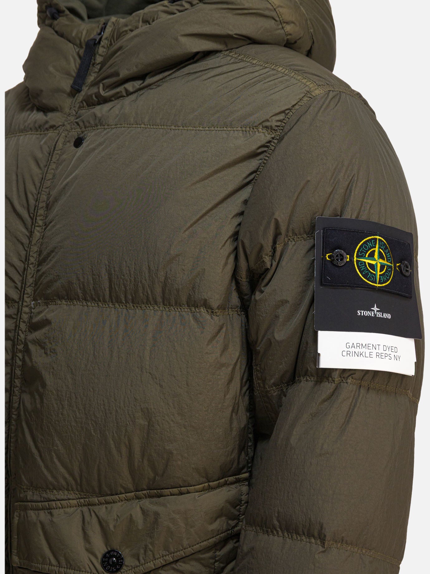 Piumini corti Logo  Verde - Stone Island Uomo | PDP | VIETTI Online Store | thumbnail_4