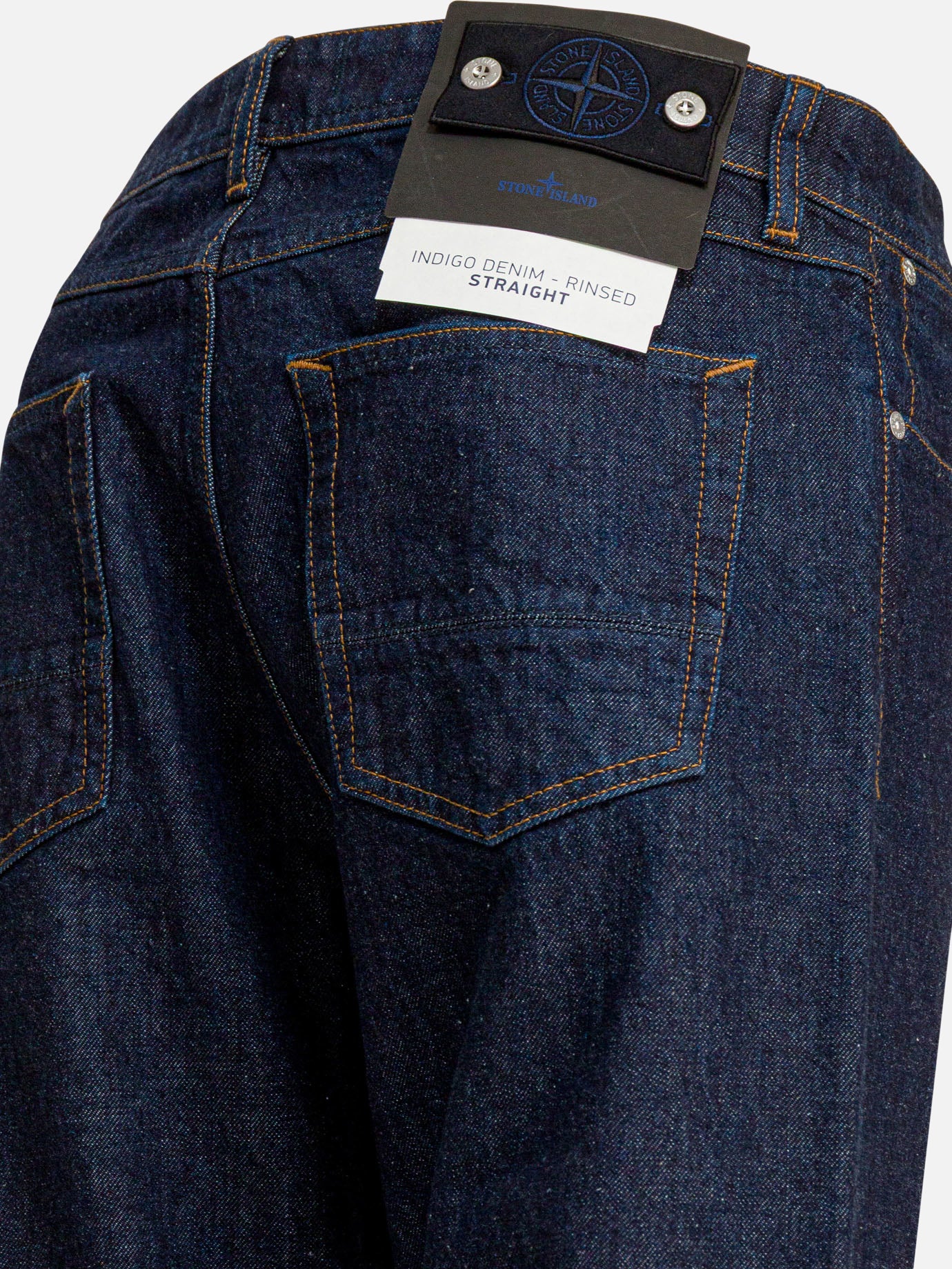 Straight-leg jeans Solid colour  Blue - Stone Island Men | PDP | VIETTI Online Store | thumbnail_4