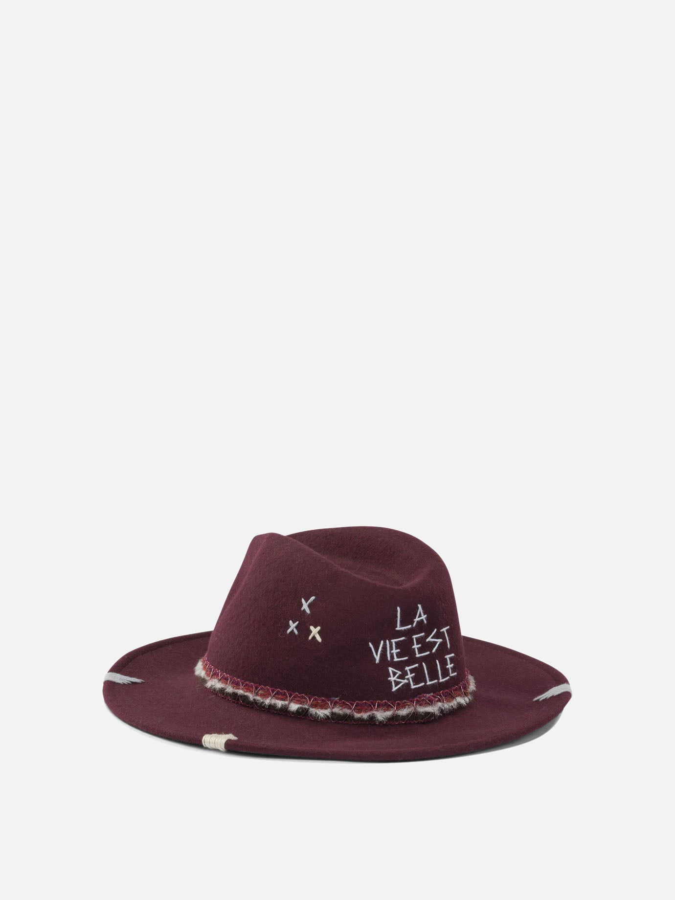 Cappelli classici 100% wool  Bordeaux - The Hat Gang Donna | PDP | VIETTI Online Store | thumbnail_3