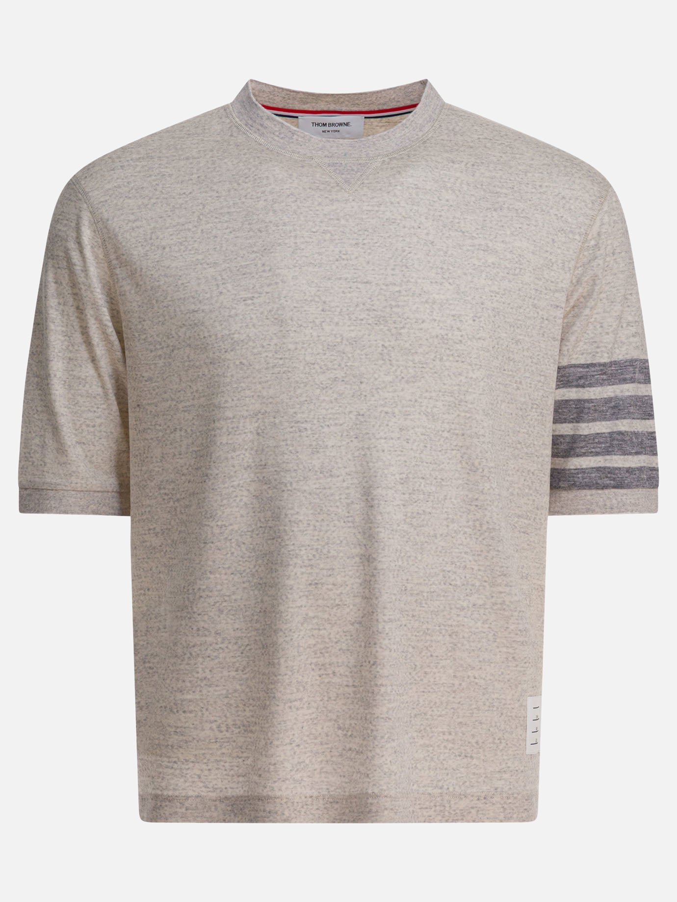 T-shirt girocollo Solid colour  Grigio - Thom Browne Uomo | PDP | VIETTI Online Store | thumbnail