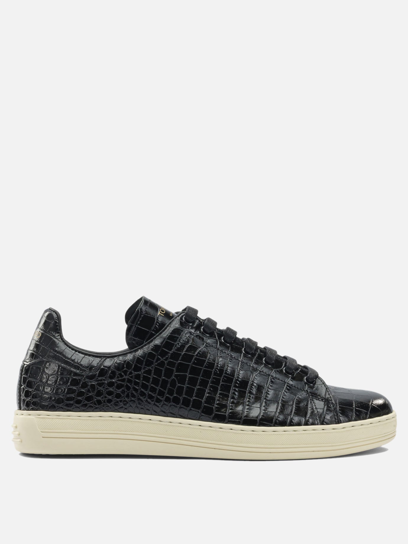 Sneaker basse 95% calf leather 5% brass - 100% rubber  Nero - Tom Ford Uomo | PDP | VIETTI Online Store | thumbnail